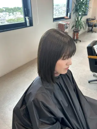 ミディアム カラー Agu peachのヘアスタイル