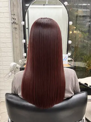 ロング カラー 梅雨対策すぐ巻ける ☔️縮毛矯正勝倉　麗のヘアスタイル