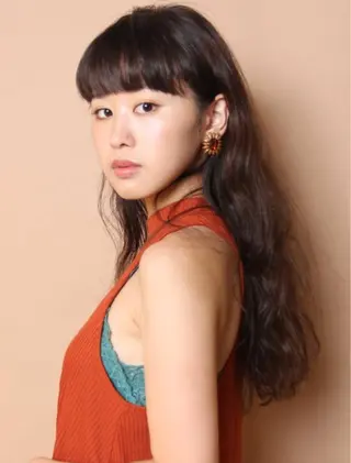 ロング カラー パーマ 浅沼 ゆいのヘアスタイル