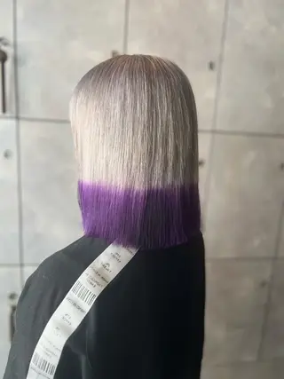 ミディアム カラー ヘアアレンジ 🌈インナーカラー ‘ショウマ’🌈のヘアスタイル