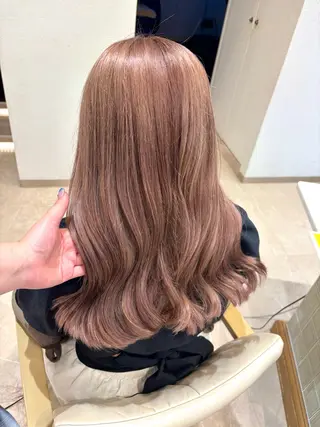 セミロング 暖色カラー/ブリーチ 櫻井　華のヘアスタイル