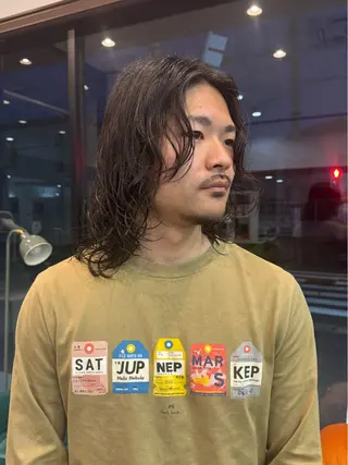 ミディアム 作野 凌都のヘアスタイル