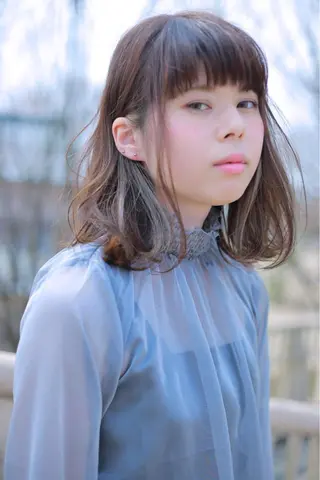 セミロング 見原   一秀のヘアスタイル