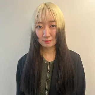 ロング カラー ハイトーン/パーマ/ メンズ / 新宿🌐のヘアスタイル