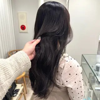 ロング カラー りな🪽カット /縮毛/透明感カラーのヘアスタイル