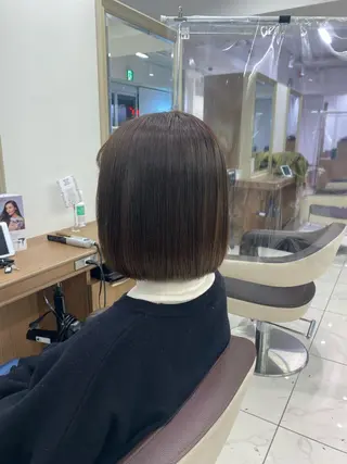 ミディアム カラー 長妻莉央/縮毛矯正 髪質改善カラーのヘアスタイル