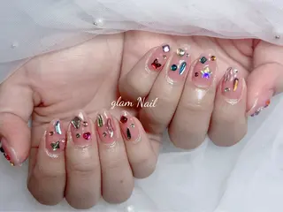 ネイル エツメ💅 長さ出し🎀デザインのネイルデザイン