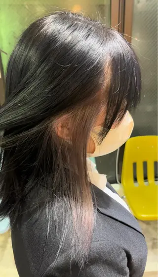 ミディアム カラー ヘアアレンジ 高島 凜のヘアスタイル
