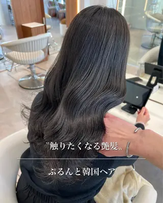 セミロング カラー 韓国レイヤー🇰🇷 韓国研修◎渋谷カイトのヘアスタイル