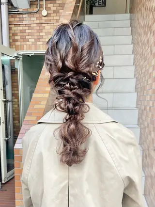 ヘアアレンジ 韓国ヘアー🇰🇷 MIWAのヘアスタイル