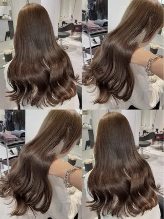 セミロング カラー センターパート特化 井上健太のヘアスタイル