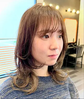 ミディアム 浅海 和孝のヘアスタイル
