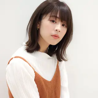 ミディアム パーマ ヘアアレンジ 髪質改善/韓国風 レイヤー/田村祐樹のヘアスタイル