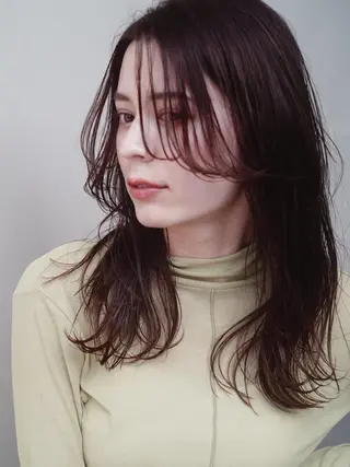 ロング カラー レイヤーカット 赤み消し　店長/大和のヘアスタイル