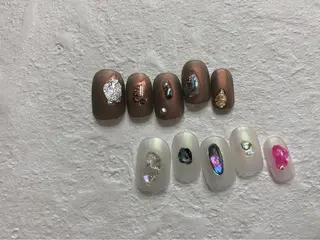 ネイル パラあり！フィルイン 美フォルムのネイルデザイン