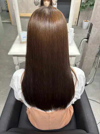 ロング カラー かがみ/メンテナンス カット無料のヘアスタイル