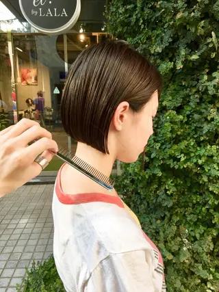 ショート カラー ハイトーン/レイヤー /ウルフ⭐️永田⭐️のヘアスタイル