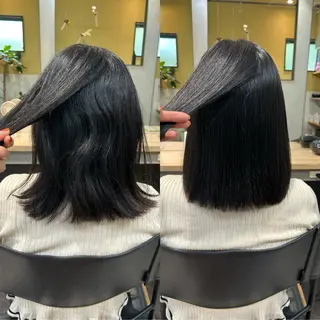 ミディアム パーマ hub hair レイヤー/ナチュラルのヘアスタイル
