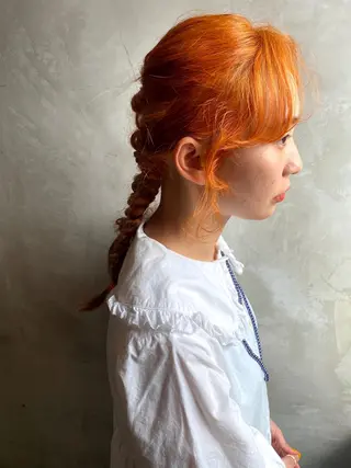 ロング カラー -福岡博多筑紫口- 大津成美のヘアスタイル