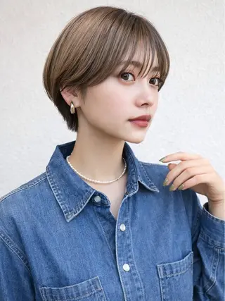ショート カラー ヘアアレンジ ivybyCIEL 女性専用サロンのヘアスタイル