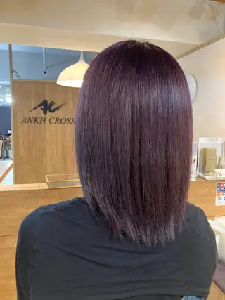 ミディアム カラー ヘアアレンジ 宇都宮美容室 ちなのヘアスタイル