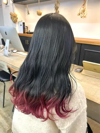 ロング カラー ヘアアレンジ 🎀暖色カラー🎀 ♡yurika♡のヘアスタイル