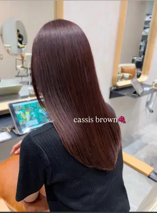 カラー ひなこ♡縮毛矯正/ 艶カラー🤍透明感のヘアスタイル