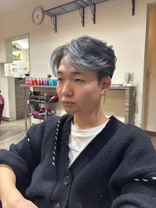 ショート パーマ レイヤー特化/メンズ 特化/大野真央のヘアスタイル