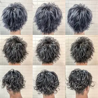 ショート カラー パーマ メンズ 看板犬がお出迎え◎ 初めてでも安心◎のヘアスタイル