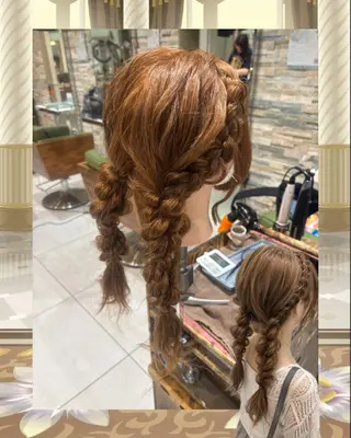 ロング ヘアアレンジ 艶カラー✨ヘア アレンジ🎀Rianのヘアスタイル