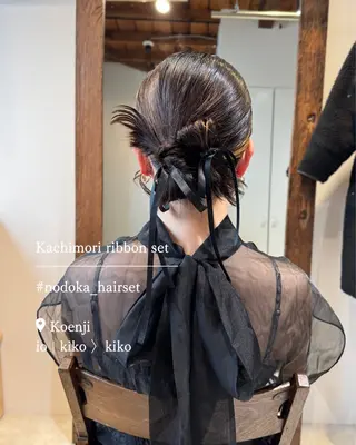 セミロング ヘアアレンジ お呼ばれセット🕊️ 高円寺/太田和のヘアスタイル