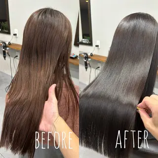 ロング 縮毛矯正、髪質改善／ 松田 龍之介のヘアスタイル