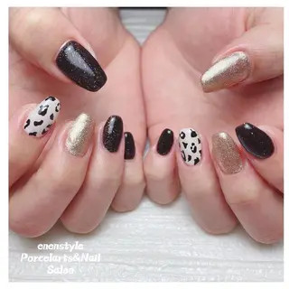ミディアム ネイル 🐾enen style 🐾のネイルデザイン