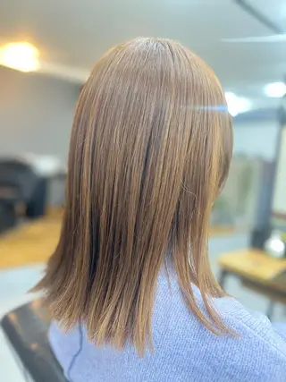 セミロング カラー THE PARK キシオカのヘアスタイル