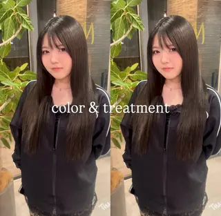 カラー 🐈‍⬛JUMI /透明感カラー/🩶のヘアスタイル