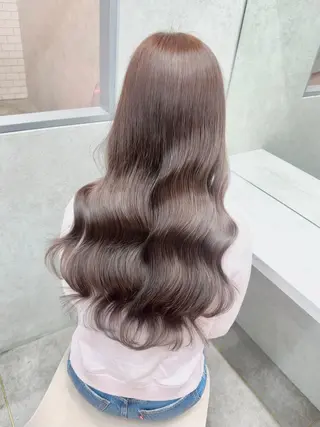 セミロング カラー ヘアアレンジ 天神/ダブルカラー/ 韓国ヘア/yuutoのヘアスタイル