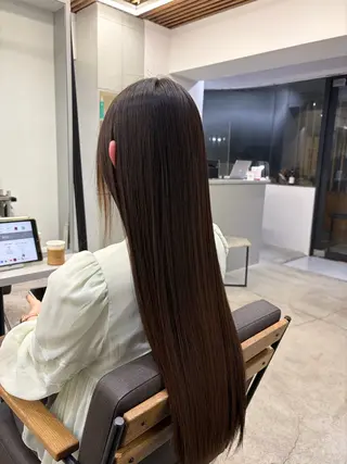 ロング 絶対綺麗な暖色カラー 🎯あります✨増渕✨のヘアスタイル