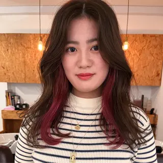 セミロング カラー 暖色/パーマ 🌼クニトウメイのヘアスタイル