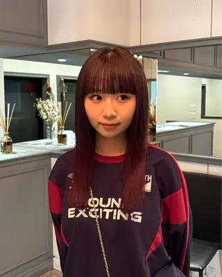 ロング カラー 関口 玲那のヘアスタイル