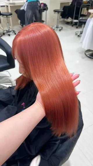 ロング カラー ヘアアレンジ 韓国レイヤー＆ピンク 艶髪🩶maikoのヘアスタイル