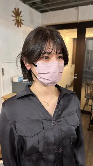 ショート カラー 韓国風レイヤーカット 上手く丁寧早い/マツのヘアスタイル