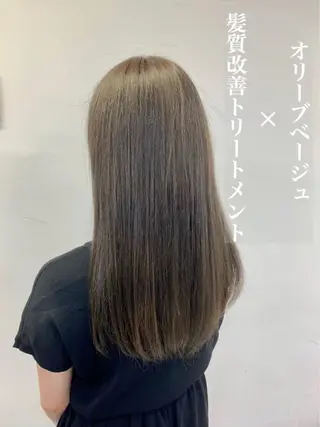 ロング カラー ヘアアレンジ 縮毛矯正/髪質改善/ ブリーチ毛/木元渓太のヘアスタイル