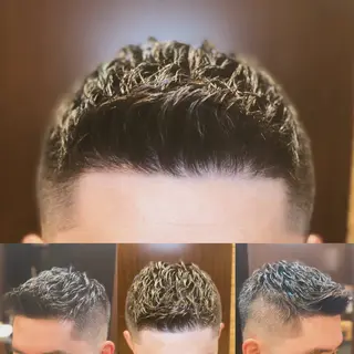 ミディアム 北川 竜也のヘアスタイル