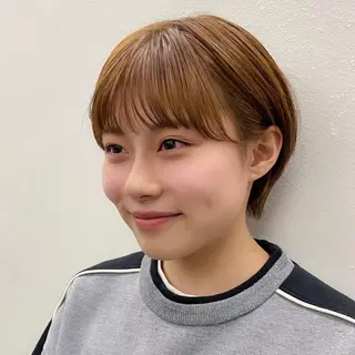 ショート カラー 似合わせレイヤー/ ケアパーマ/高倉のヘアスタイル