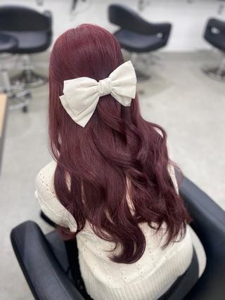 カラー girly❤︎暖色ヘ ア➰🎀HINANOのヘアスタイル