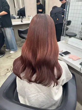 ロング カラー パーマ ヘアアレンジ メンズ キッズ 韓国系🇰🇷🩶 艶暗髪/MEIのヘアスタイル