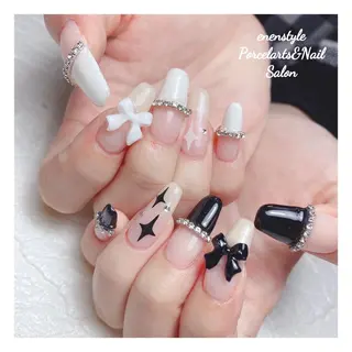 ミディアム ネイル 🐾enen style 🐾のネイルデザイン