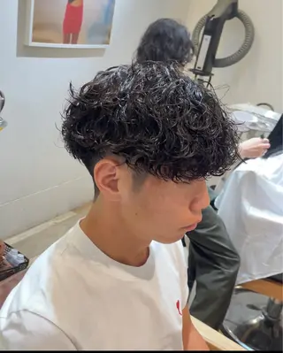 メンズ 髪質改善カラー メンズパーマゆうひのヘアスタイル