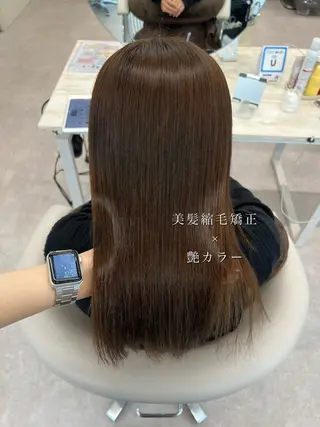 ロング カラー 美髪矯正/シークレッ トハイライト🤍りさのヘアスタイル
