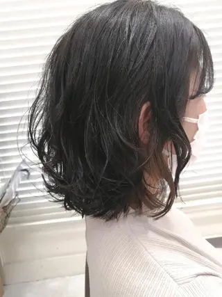 ミディアム パーマ hase _のヘアスタイル